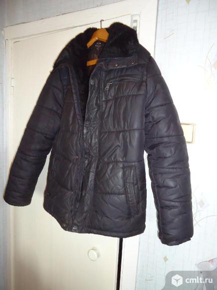 Куртка зимняя мужская отделка мех искусств. р-р 48-50. Фото 1.