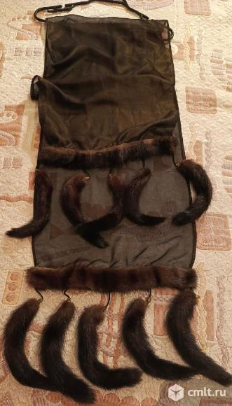 Шарф с хвостиками норки. Фото 1.