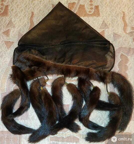Шарф с хвостиками норки. Фото 6.