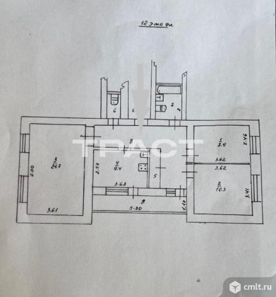 3-комнатная квартира 72,9 кв.м. Фото 12.