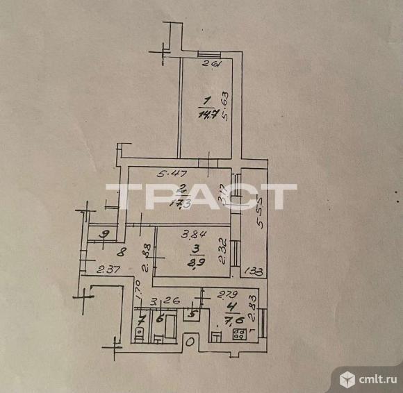3-комнатная квартира 64 кв.м. Фото 10.