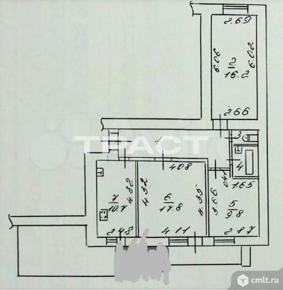 3-комнатная квартира 69,4 кв.м. Фото 12.