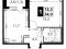 1-комнатная квартира 34 кв.м - ЖК "1-й Саларьевский". Фото 1.