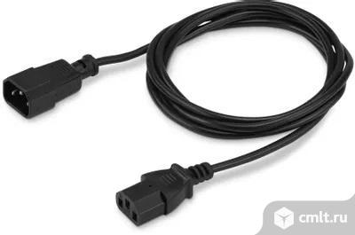 Кабель удлинитель IEC C13 IEC C14  3.0 1,8 метра. Фото 1.