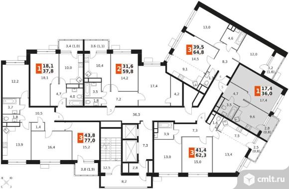 Продам 1-комн. квартиру 36 кв.м.. Фото 1.