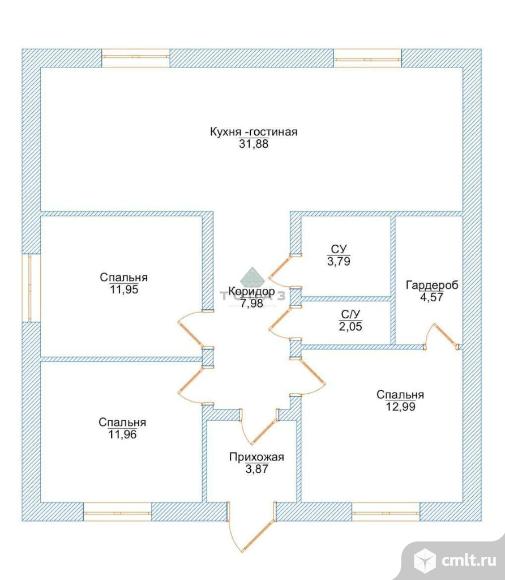 Дом 102 кв.м. Фото 4.