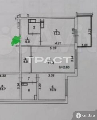 3-комнатная квартира 73 кв.м. Фото 12.