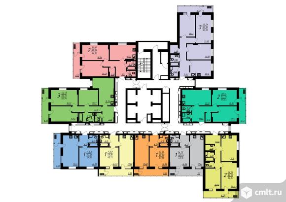 3-комнатная квартира 83,94 кв.м. Фото 1.