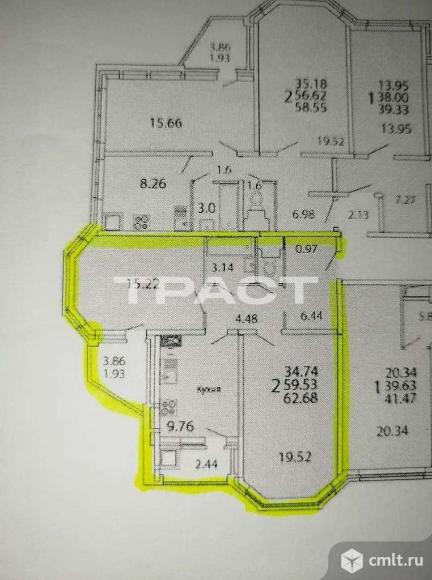 2-комнатная квартира 63 кв.м. Фото 15.