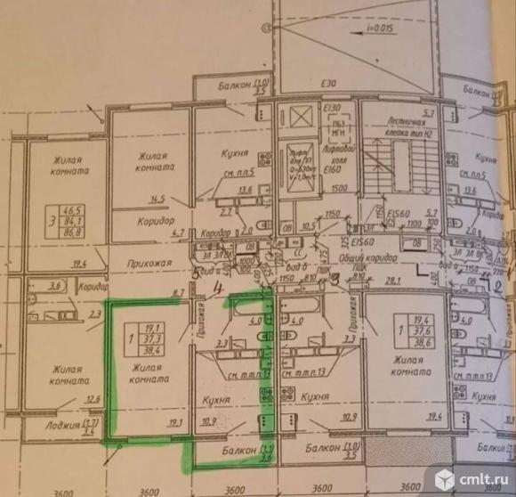 1-комнатная квартира 38,4 кв.м. Фото 17.