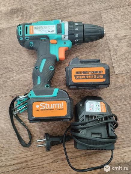 Аккумуляторная дрель-шуруповёрт Sturm CD3220LI б\у. Фото 2.