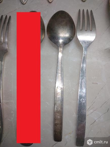Рюмки, ножи, солонки, вилки СССР. Мельхиор. Фото 11.