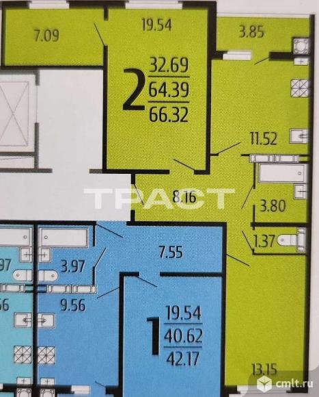 2-комнатная квартира 64,9 кв.м. Фото 14.