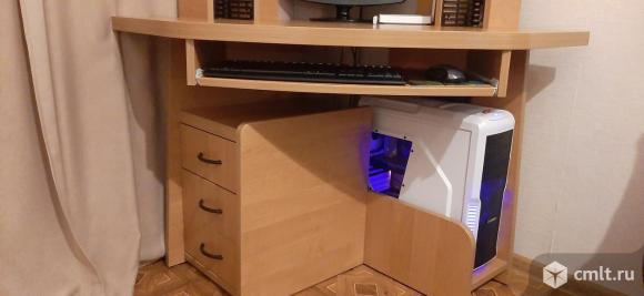 Стол компьютерный угловой с полками (пр-во Беларусь). Фото 3.
