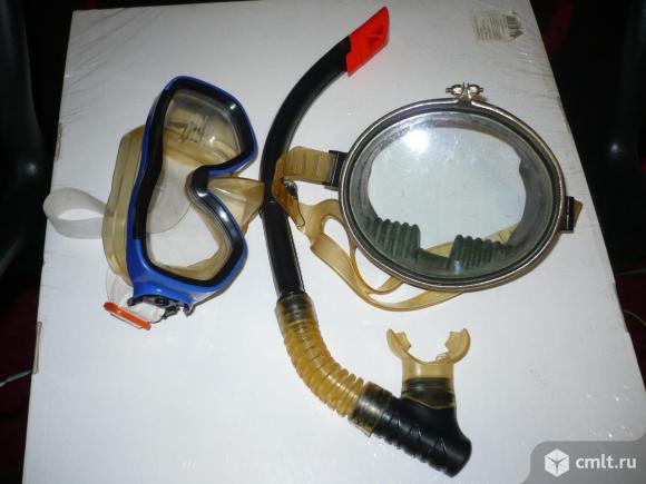 Для подводного плавания маска,трубка,очки. Фото 1.