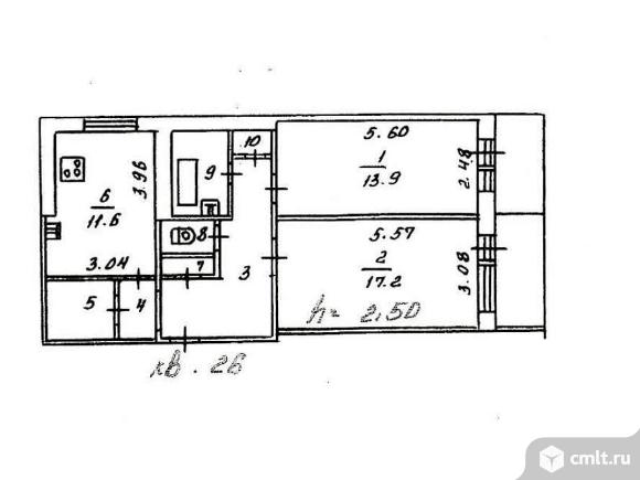 Продается 2-комн. квартира 63.3 кв.м.. Фото 3.