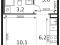 1-комнатная квартира 23,1 кв.м - ЖК "1-й Химкинский". Фото 1.