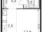 1-комнатная квартира 28,8 кв.м. Фото 2.