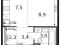 1-комнатная квартира 25,1 кв.м - ЖК "1-й Химкинский". Фото 1.