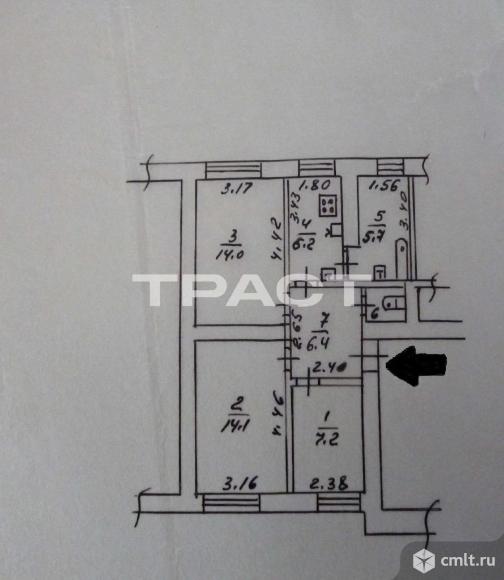 3-комнатная квартира 55 кв.м. Фото 15.