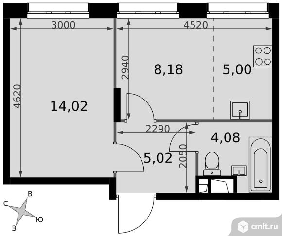 2-комнатная квартира 36,22 кв.м - ЖК "Движение. Говорово". Фото 1.
