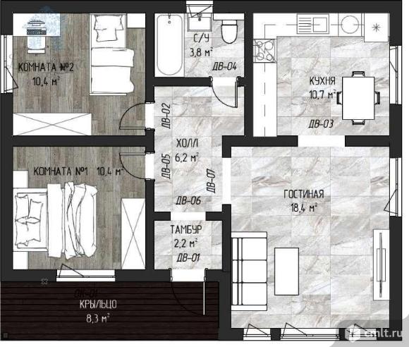 Дом 88 кв.м. Фото 4.