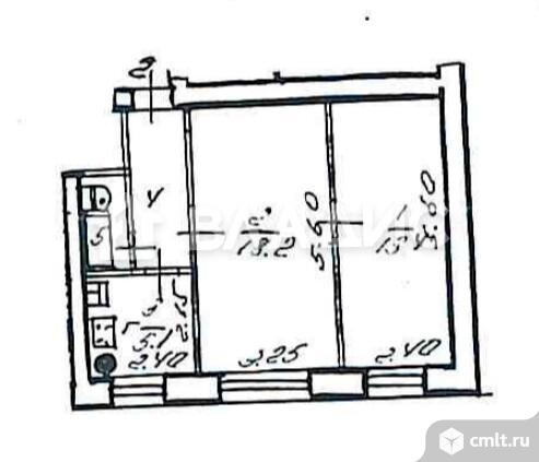 2-комнатная квартира 42,8 кв.м. Фото 13.