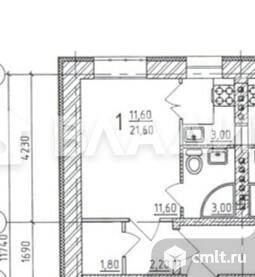 1-комнатная квартира 20,4 кв.м. Фото 12.