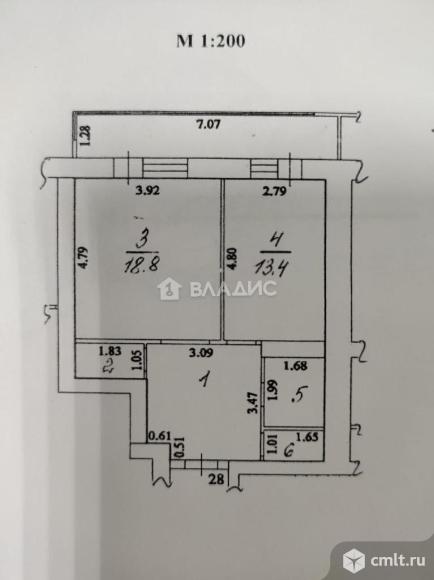 1-комнатная квартира 50 кв.м. Фото 20.