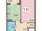 1-комнатная квартира 35,5 кв.м. Фото 1.