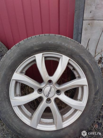 Колеса 185/65R15 летние, на литых дисках, б/у 1 сезон. Фото 3.