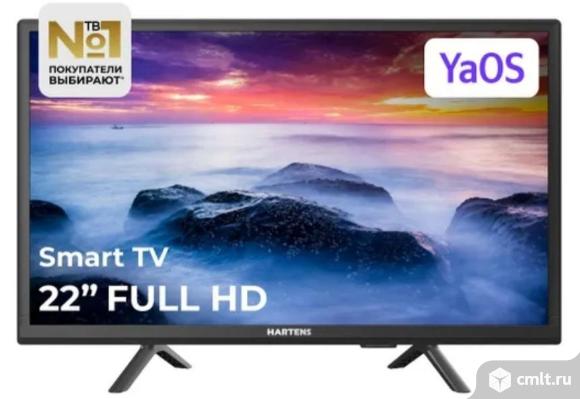 Новый гарантия 22" (56см) Смарт Wi-Fi телевизор Hartens HTY-22FHDO6B-HC22 Full HD. Фото 1.