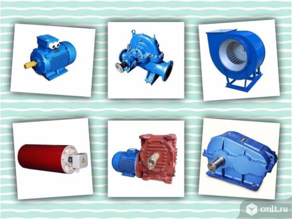 Насосы, электродвигатели, вентиляторы, редукторы. Фото 2.