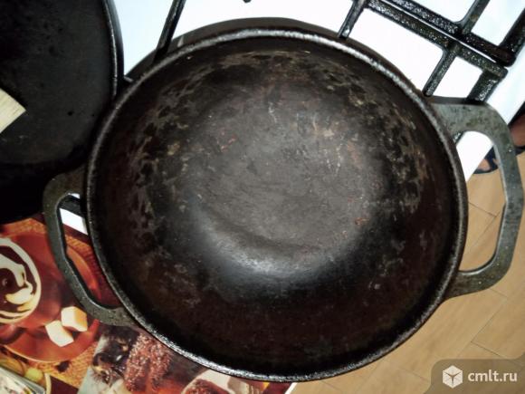 Казан для плова чугун 3 литра. Фото 1.
