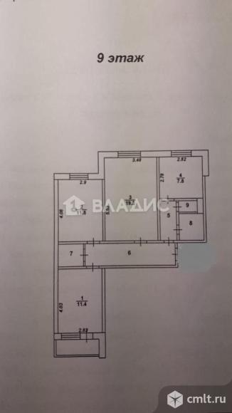 3-комнатная квартира 68,4 кв.м. Фото 10.