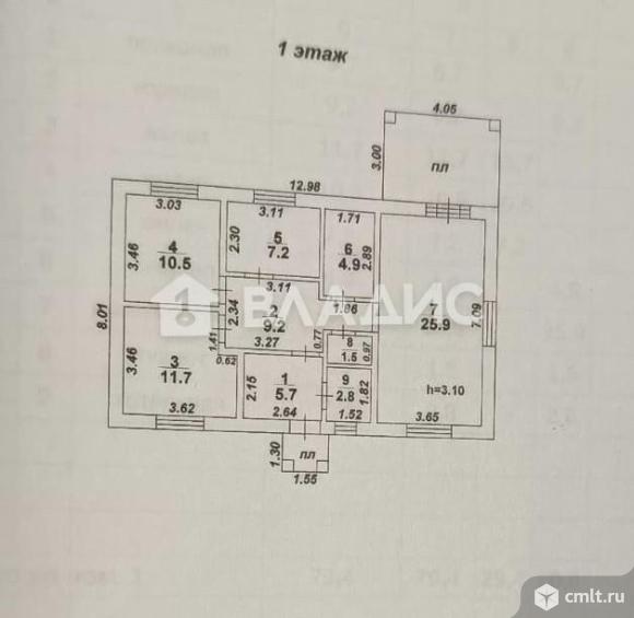 Дом 85,6 кв.м. Фото 20.