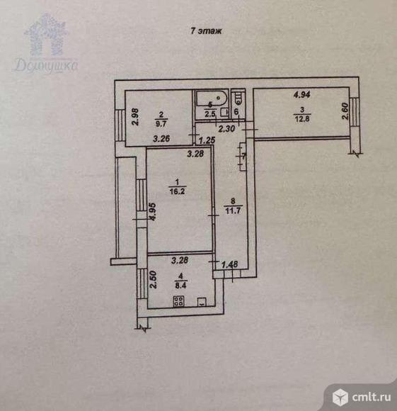 3-комнатная квартира 64 кв.м. Фото 17.