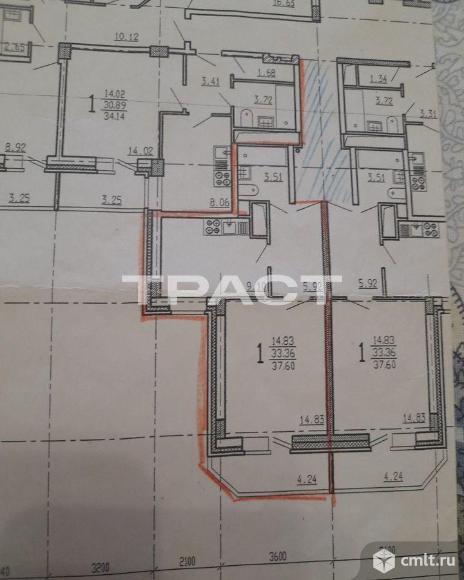 1-комнатная квартира 34 кв.м. Фото 12.