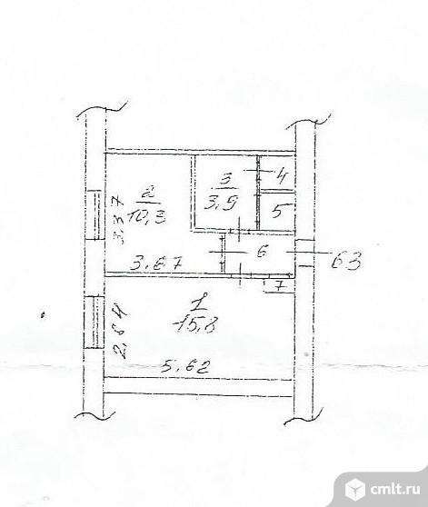 1-комнатная квартира 34,7 кв.м. Фото 18.