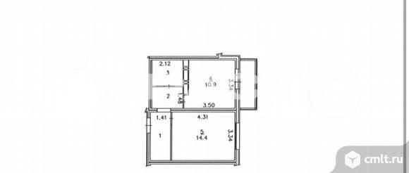 1-комнатная квартира 36,9 кв.м. Фото 14.