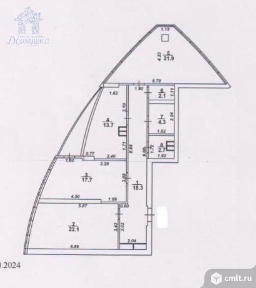 3-комнатная квартира 102,9 кв.м. Фото 20.