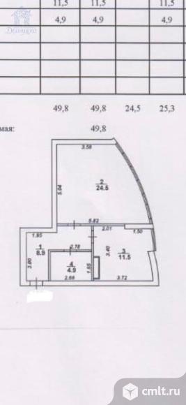 1-комнатная квартира 49,8 кв.м. Фото 8.