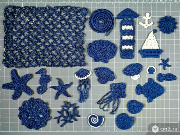 Вязаные аппликации. Декор для скрапбукинга. Фото 2.