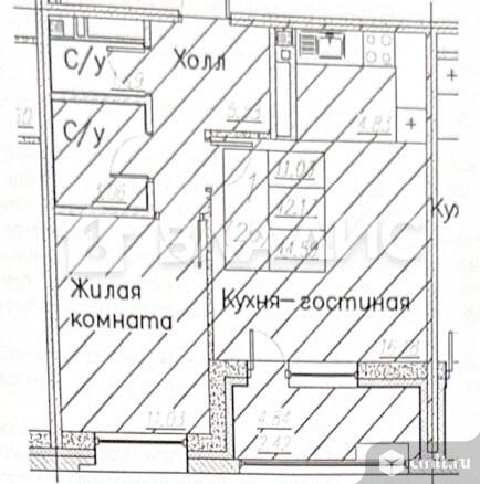 1-комнатная квартира 45 кв.м. Фото 20.