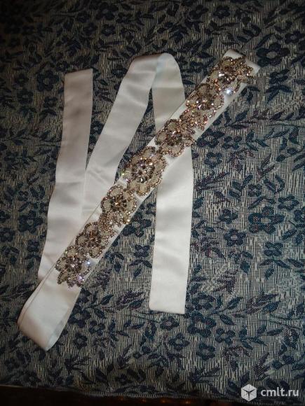 Пояс женский для платья с украшениями. Фото 1.