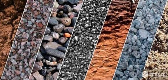 Песок, щебень, грунт, шлак дорожный, асфальтный срез, глина, известняк, супесь, известковый щебень.