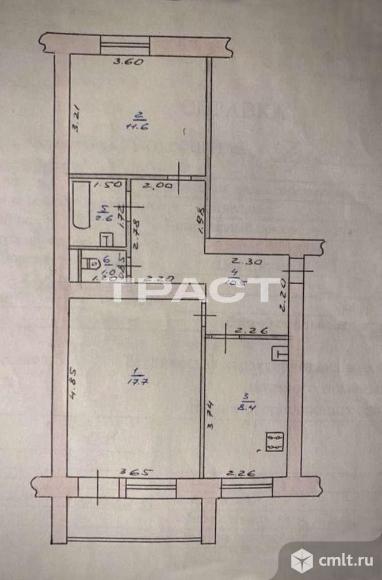 2-комнатная квартира 53,7 кв.м. Фото 14.