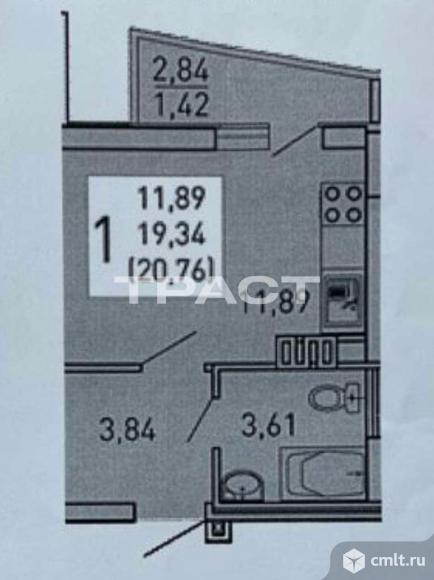 1-комнатная квартира 20,7 кв.м. Фото 16.