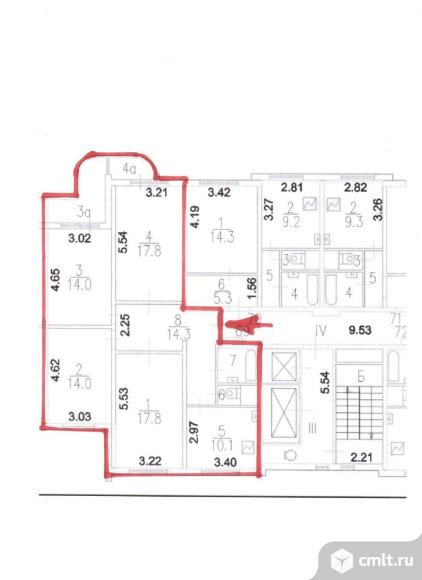 Продам 4-комн. квартиру 92.6 кв.м.. Фото 1.