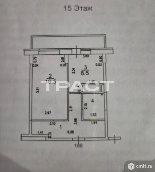 1-комнатная квартира 39,6 кв.м. Фото 14.
